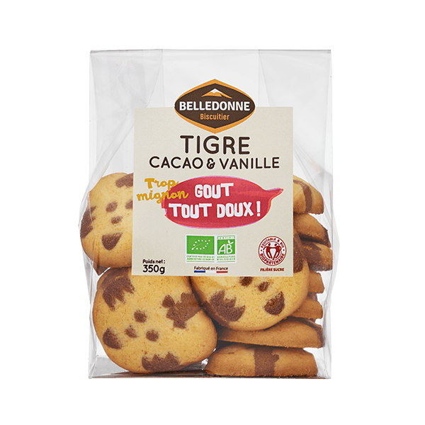 Belledonne -- Biscuit enfant tigre choco vanille bio - 350 g